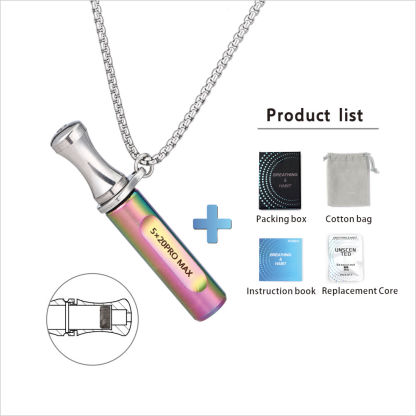 Anxiety Relief Stainless Steel Breathing Necklace