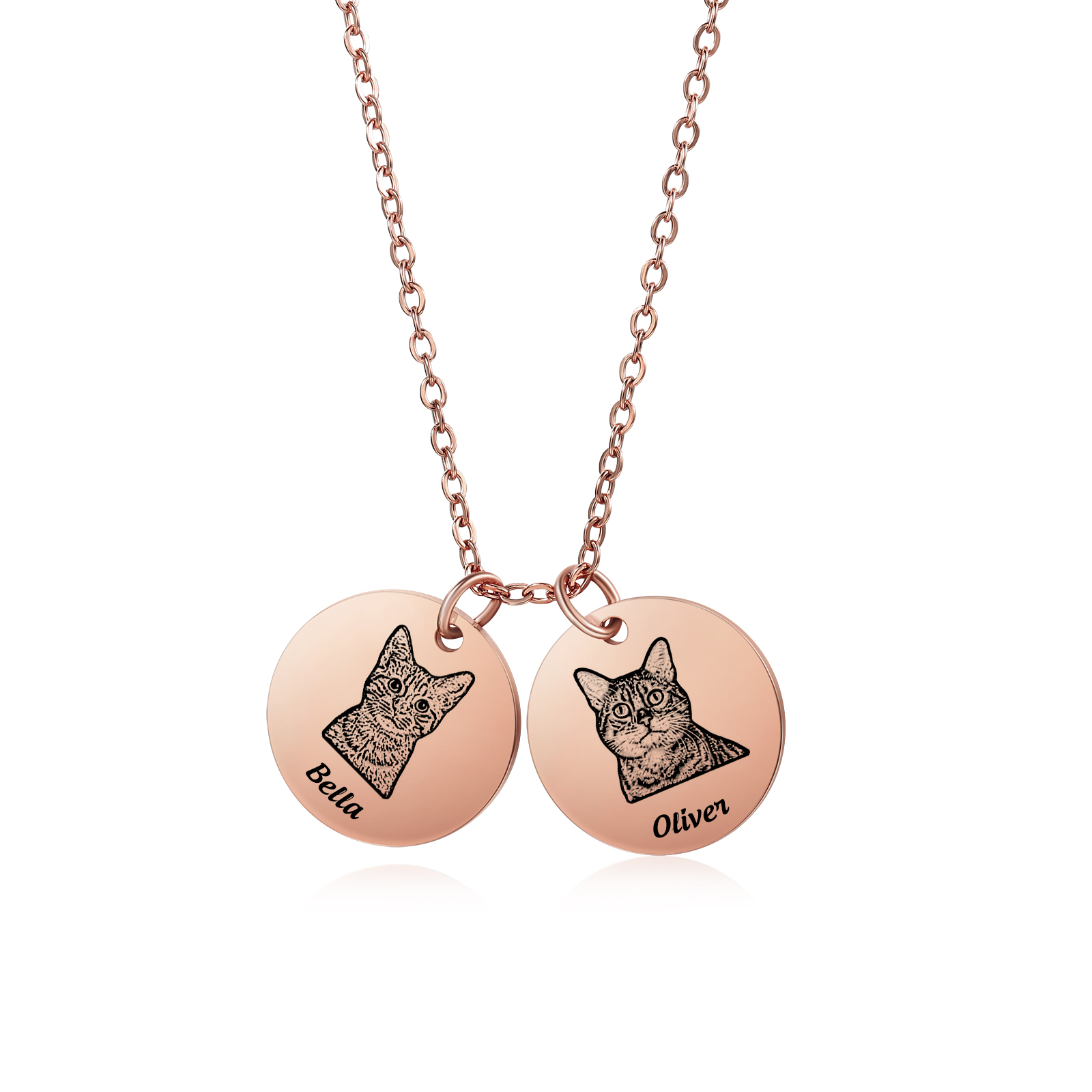 Personalised Necklace with 1-3 Photos and Pet Names – Keepsake Gift for Pets | Jessemade