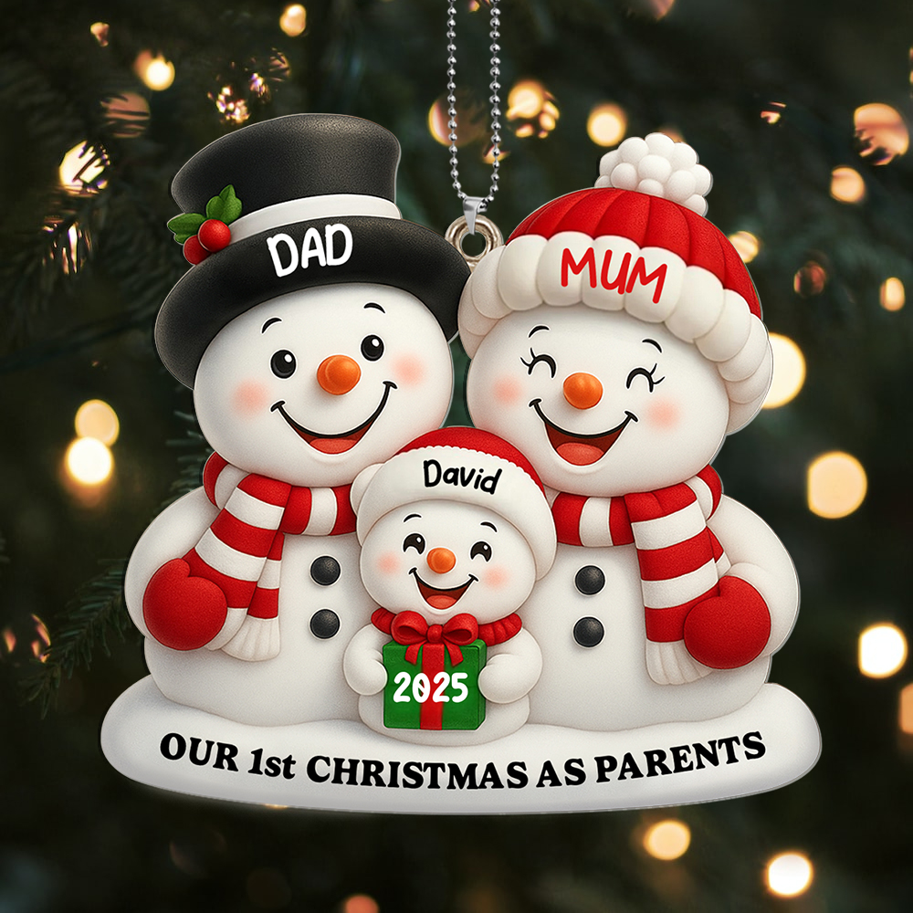 Personalised Christmas Tree Decoration - Our 1st Christmas as Parents