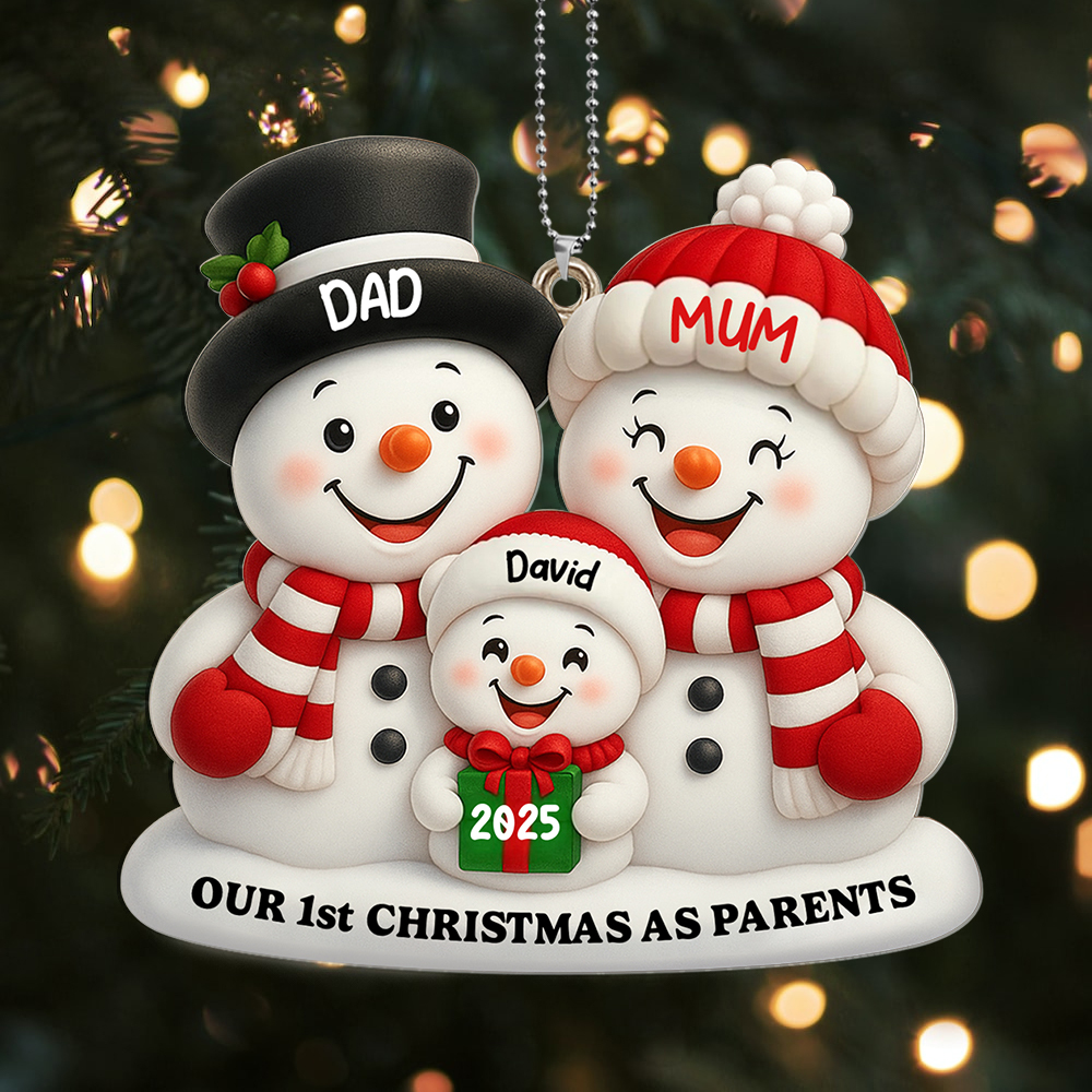 Personalised Christmas Tree Decoration - Our 1st Christmas as Parents
