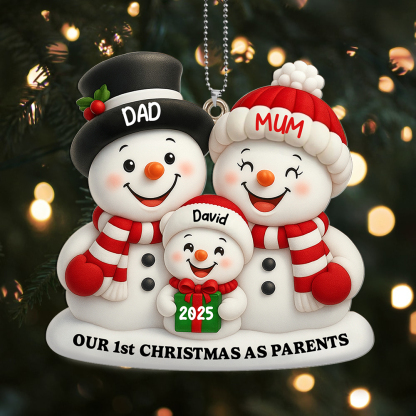 Personalised Christmas Tree Decoration - Our 1st Christmas as Parents