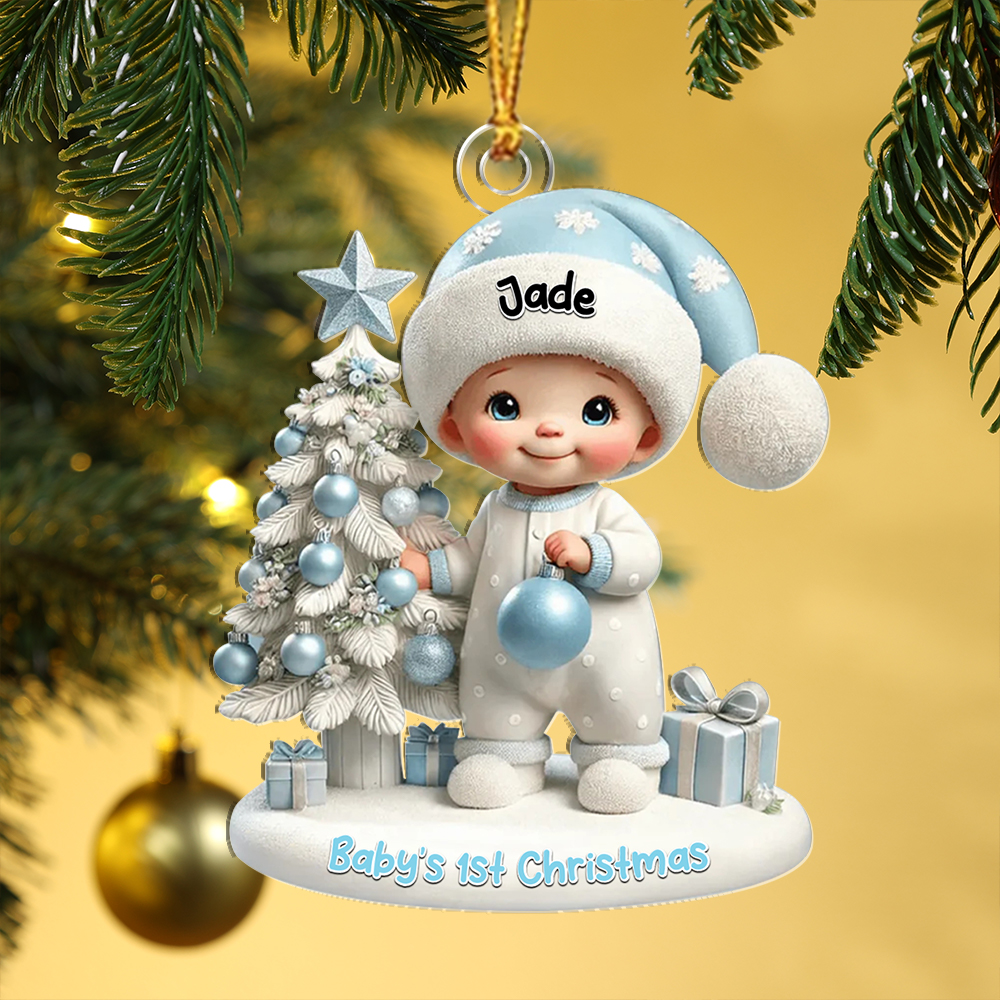 Personalised Baby's 1st Christmas Ornament with Name
