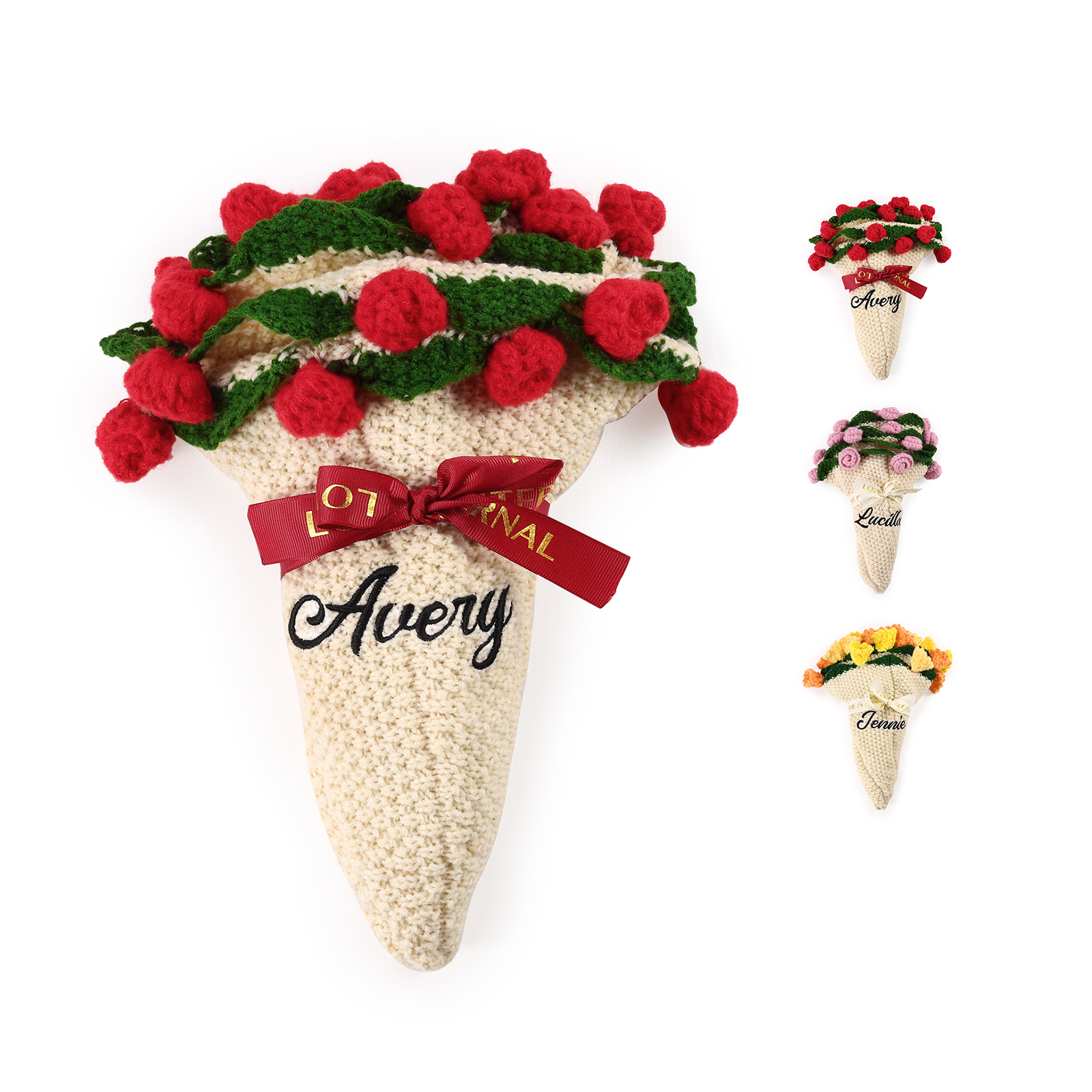 Personalised Crochet Flower Blanket Custom Name Birthday Gift for Her | Jessemade