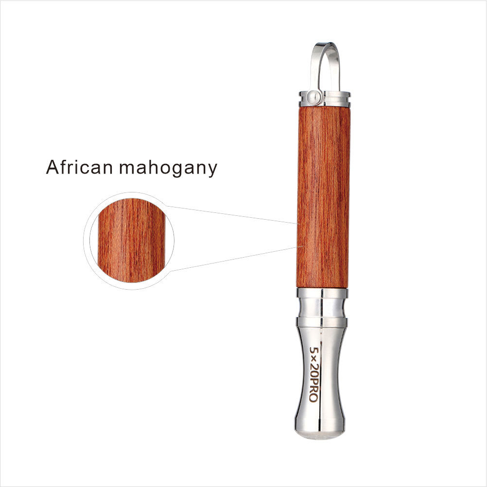 Breathing necklace with wooden pendant to relieve anxiety and stop smoking