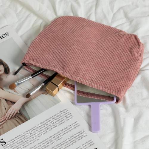Soft Corduroy Makeup Bag Stylish Cosmetic Pouch Perfect Gift for Her-Jessemade AU