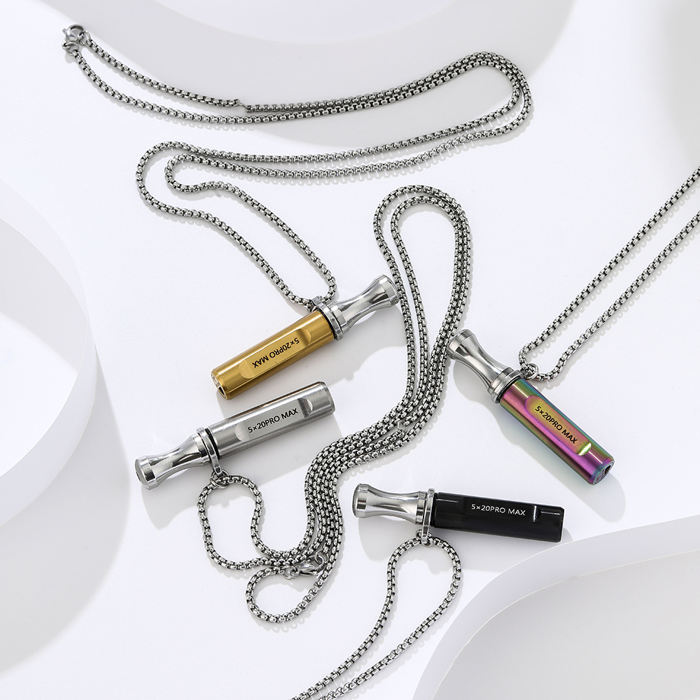 Anxiety Relief Stainless Steel Breathing Necklace