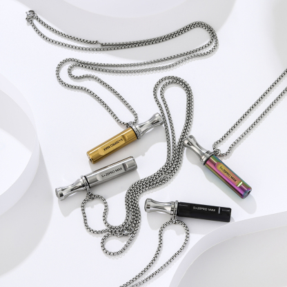 Anxiety Relief Stainless Steel Breathing Necklace