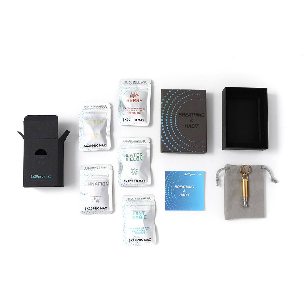 Tiger’s Eye Stone Breathing Necklace, Steel Accents