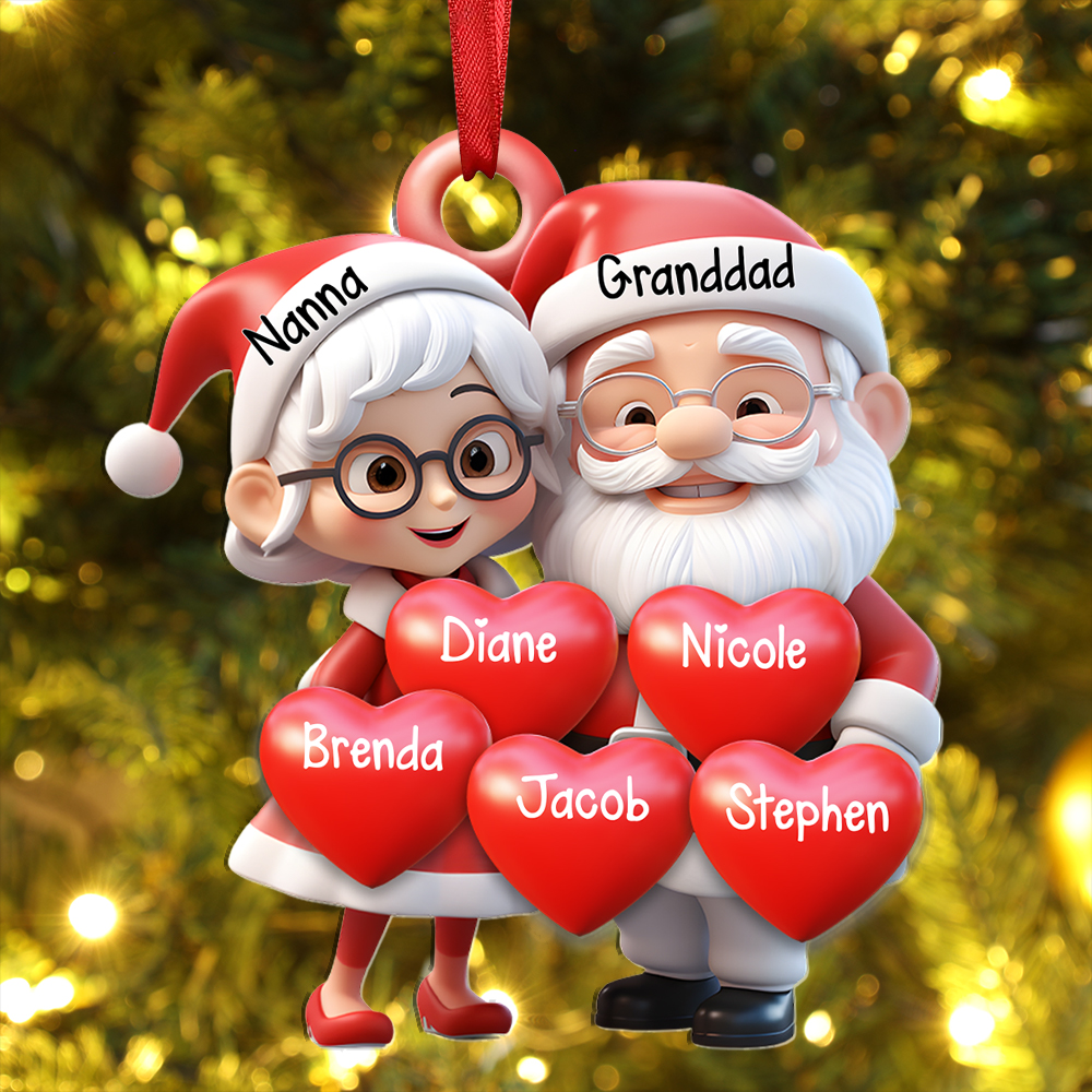 Personalised Christmas Ornament – Acrylic Decoration Christmas Gift for Grandad/Nan/Grandparents