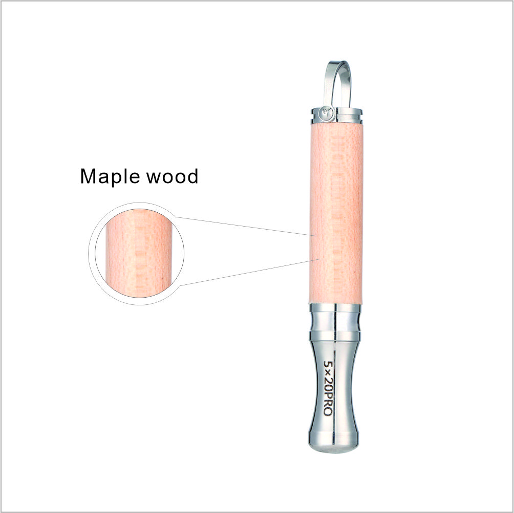 Breathing necklace with wooden pendant to relieve anxiety and stop smoking