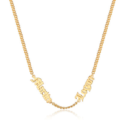 Customisable Gothic Name Necklace, 1-5 Names