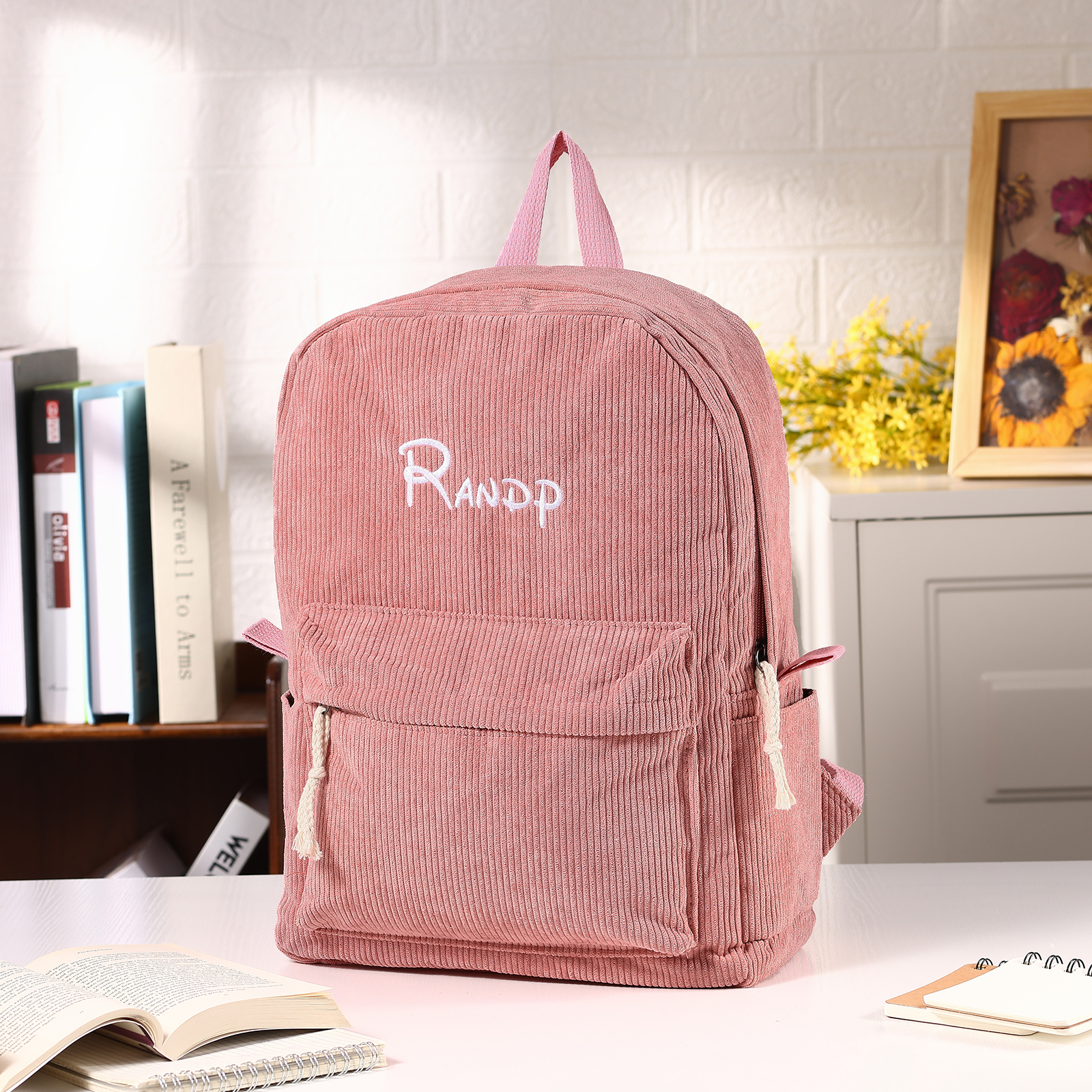 Personalised Four-Colour Corduroy Bag Name Custom Backpack for Kids Back to School Gifts | Jessemade