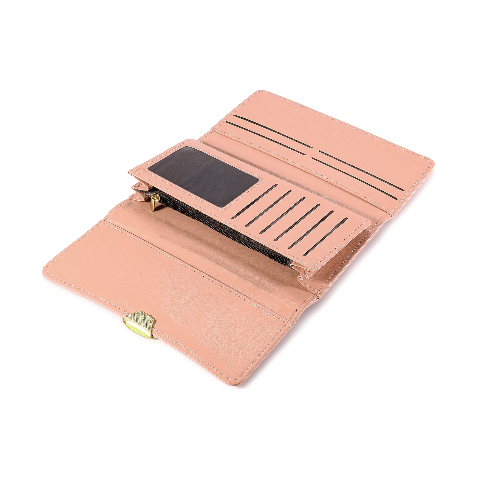 Personalised Long Women’s Leather Wallet with Birth Flower and Name