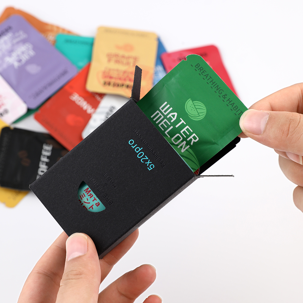 Breathing necklace with wooden pendant to relieve anxiety and stop smoking