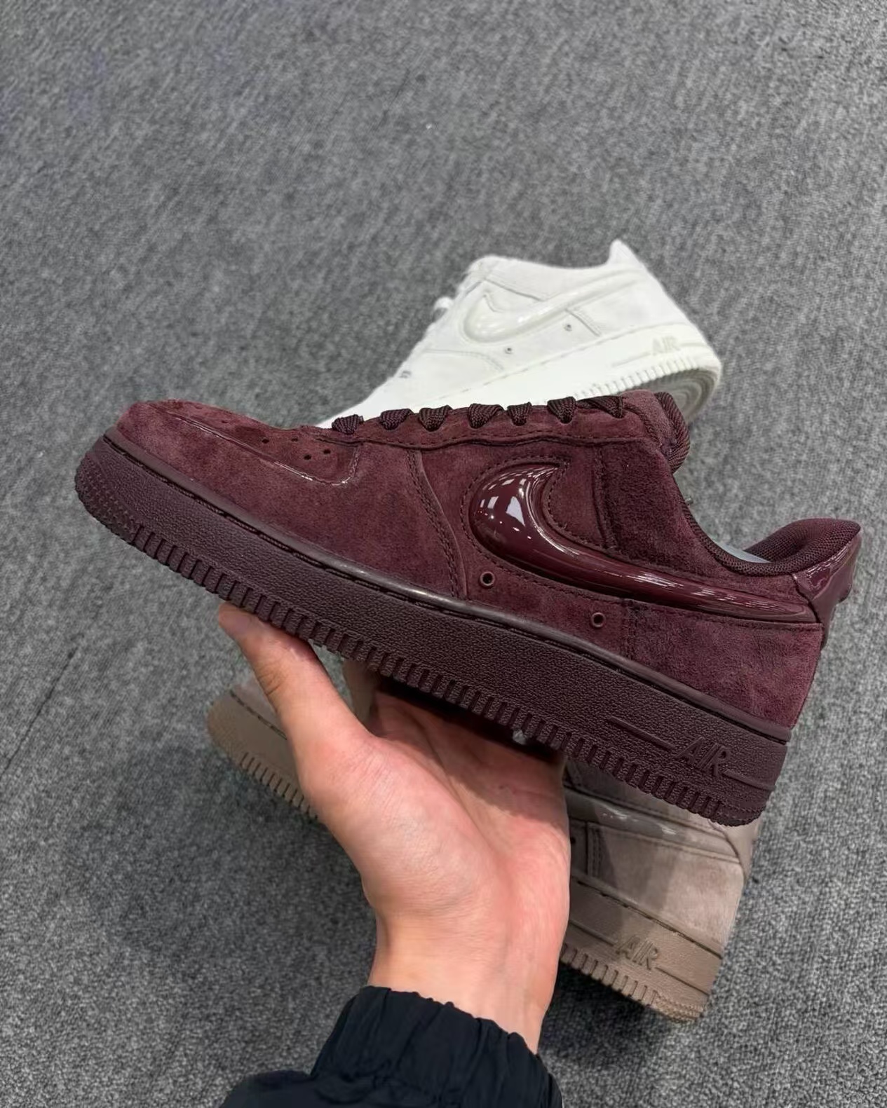 [Copy]Nike Air Force 1 '絨面 粉  酒紅   棕  白