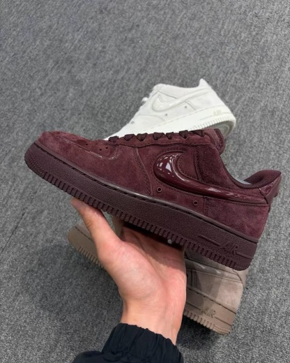 [Copy]Nike Air Force 1 '絨面 粉  酒紅   棕  白