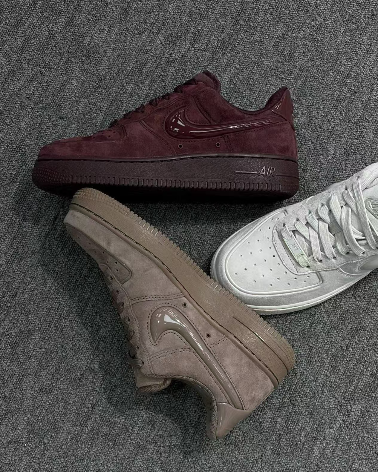 [Copy]Nike Air Force 1 '絨面 粉  酒紅   棕  白