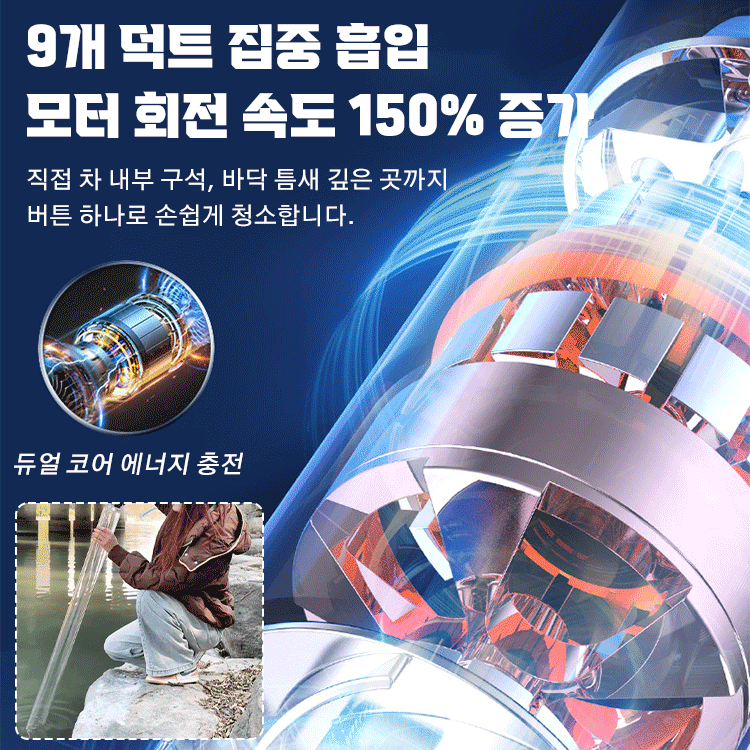 6in1 무선 파워풀 차량용 청소기