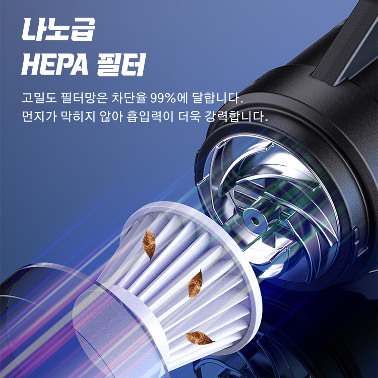 6in1 무선 파워풀 차량용 청소기