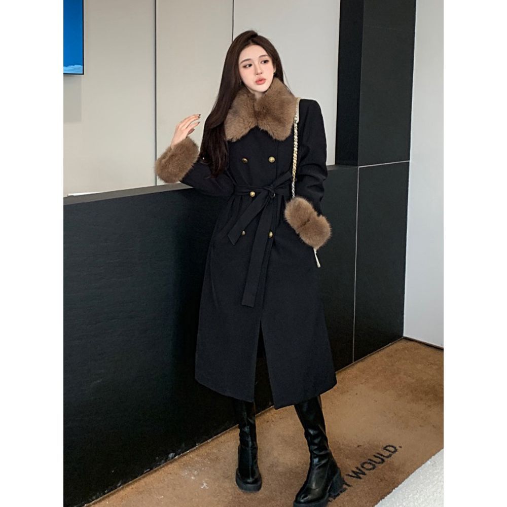 고급감 프렌치 스타일 투웨이 롱 코트