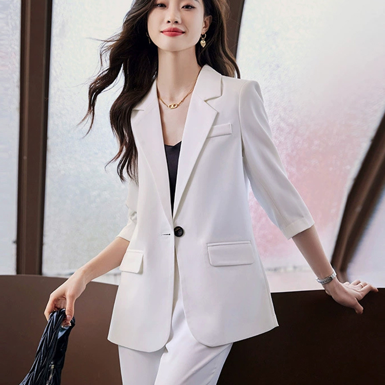 7부 소매 자외선 차단 여성 정장 재킷