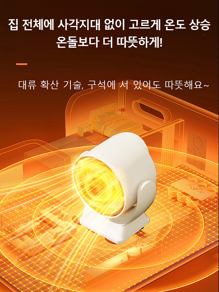 3초 내에 60평 방을 30도로 올려주는 강력 히터, 일주일 전기 요금은 10원!