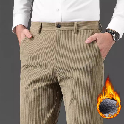 업그레이드된 양모 혼방 코듀로이 남성 정장 바지
