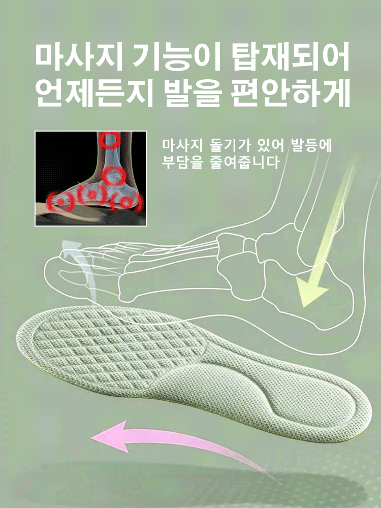 【호평 1432만 건】남녀 공용 쑥 발냄새 방지 깔창
