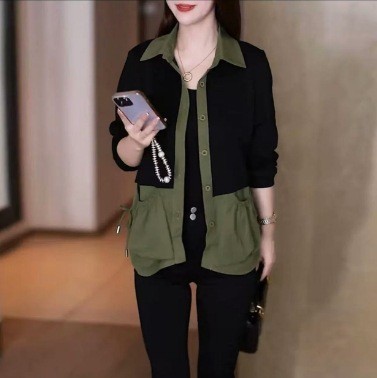 스타일리시 루즈핏 여성용 기모 재킷