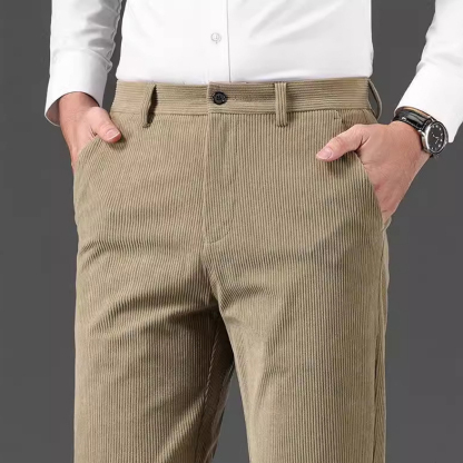 업그레이드된 양모 혼방 코듀로이 남성 정장 바지