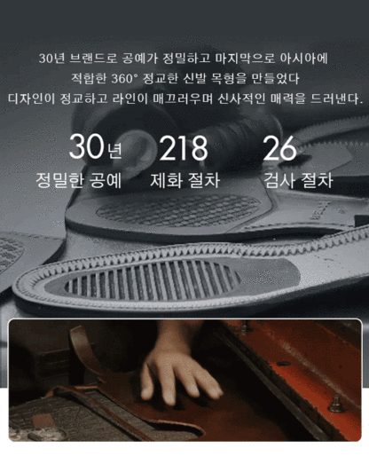 [수제 실숨김 공법] 트림피 캐주얼 남성용 구두