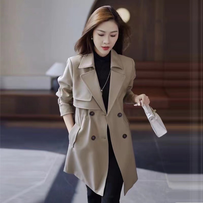 미디 롱 트렌치 코트
