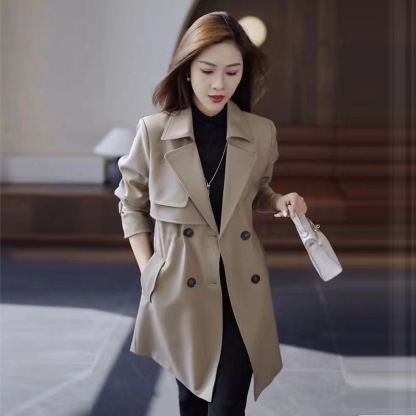 미디 롱 트렌치 코트