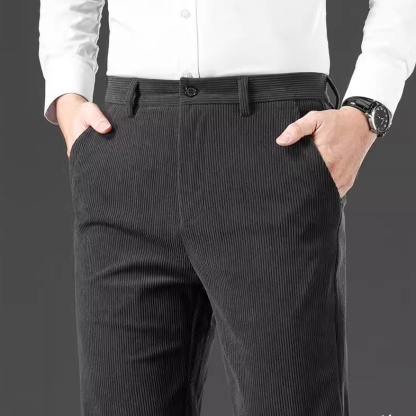 업그레이드된 양모 혼방 코듀로이 남성 정장 바지