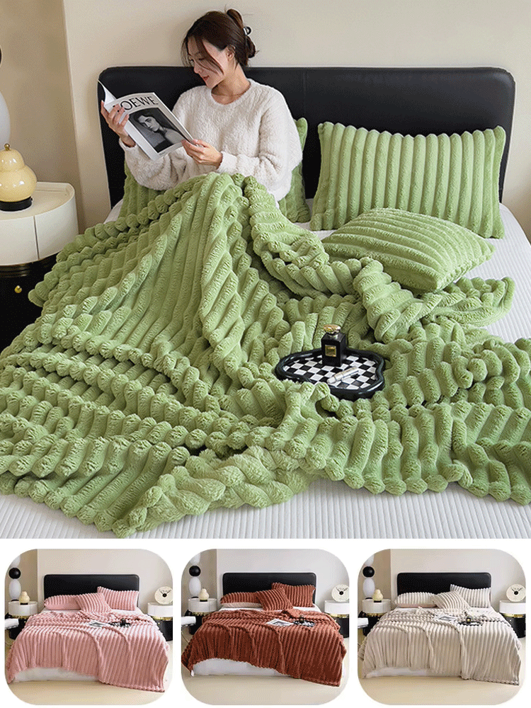 두꺼운 토끼털 담요