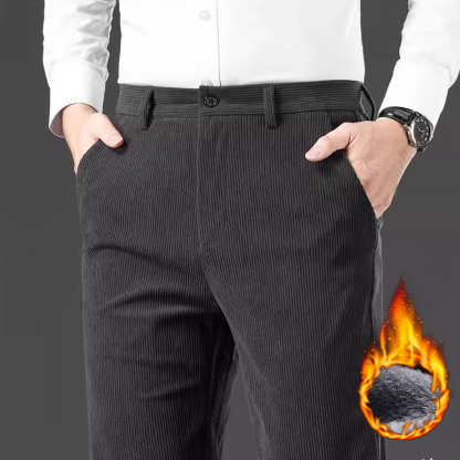 업그레이드된 양모 혼방 코듀로이 남성 정장 바지