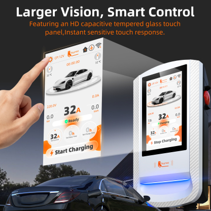Feyree TS-NACS 12kW 50A EV Wallbox Smart Dynamic Load Balance&OTA &Charging Log&APP Control EV Charging Station for Outdoor Use