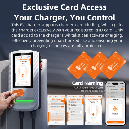 Feyree TS‑NACS PV DLB EV  Wallbox EVSE with 7Inch Touch Screen APP Control OTA Upgraded Fast Charger for Electric EV