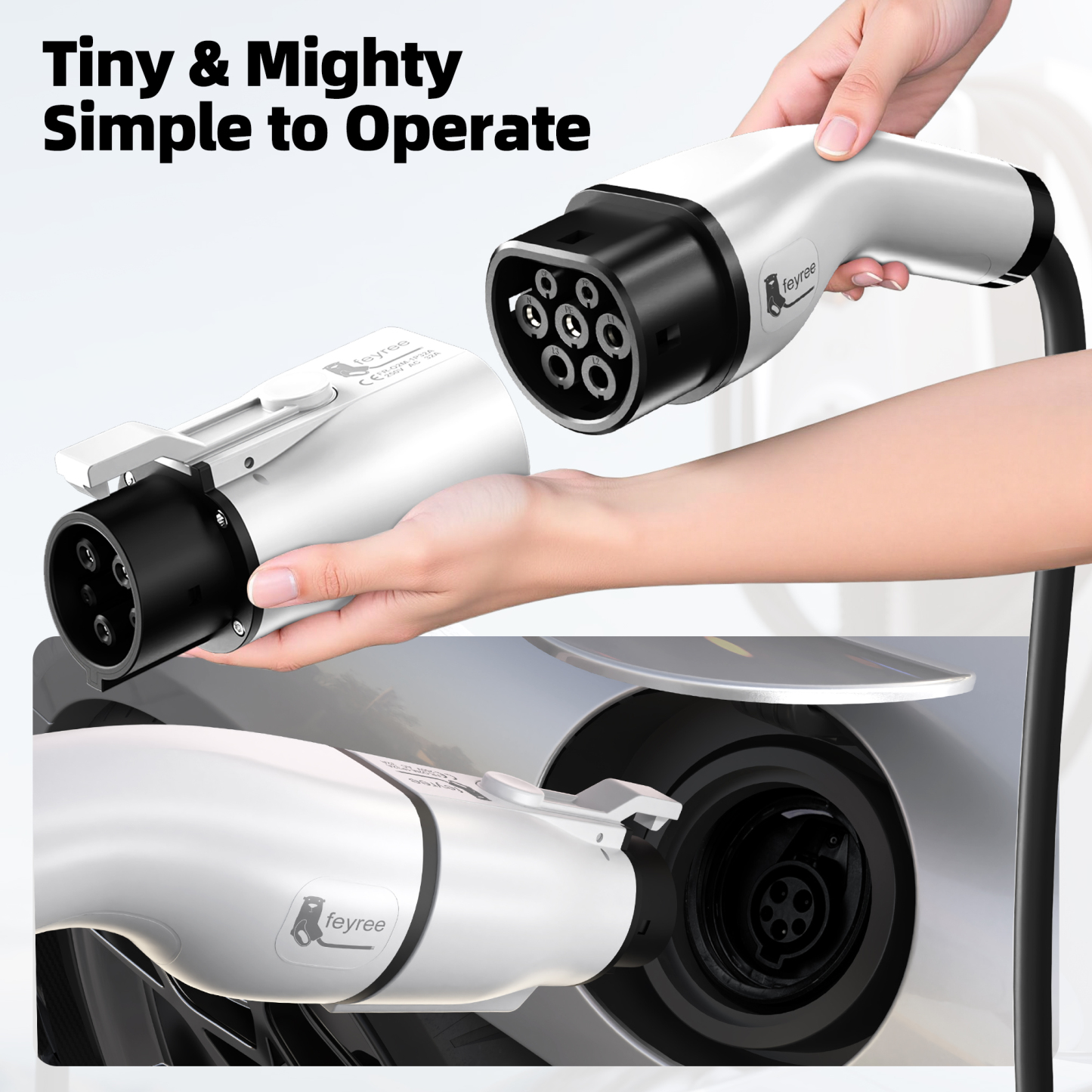 Feyree EV Charger Adapter Type2 to Type1 32A 1Phase 3.5KW 7KW