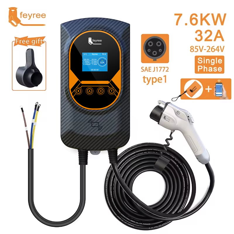 ev charging station Type1 J1772 EVSE Wallbox 32A 7.6KW 40A 9.6KW 50A 12KW EV Wallbox