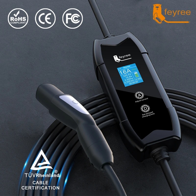 Tesla NACS Portable EV Charger 3.5 kW LCD