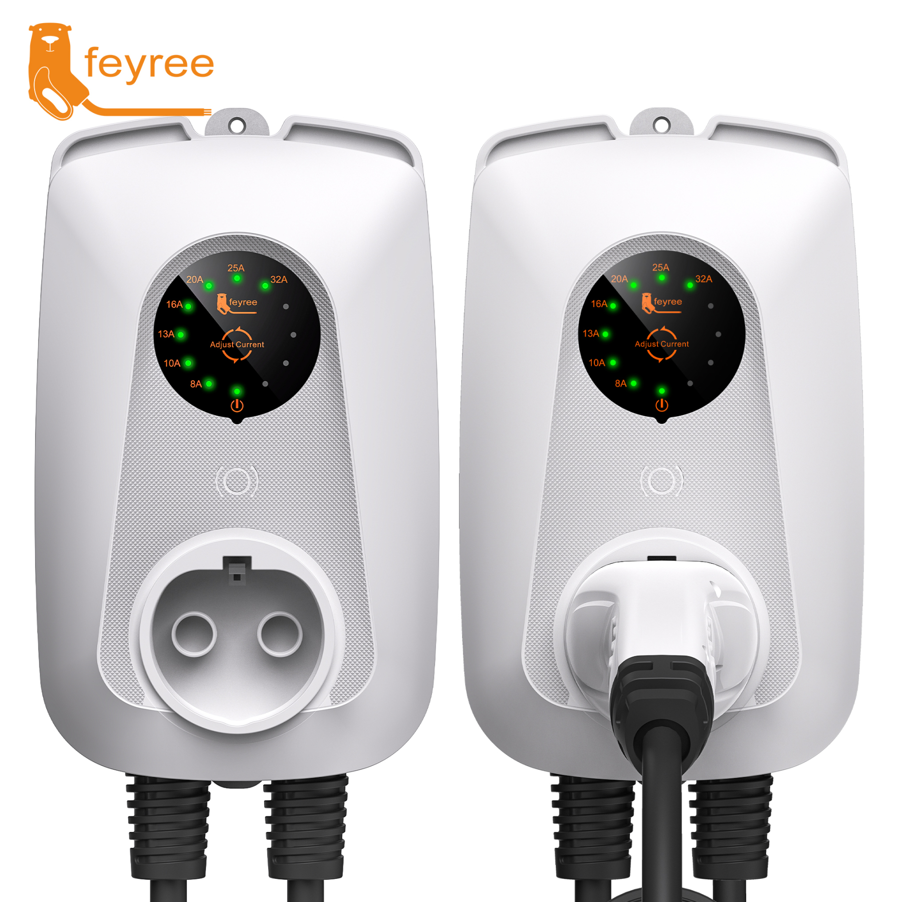 feyreeType2 7KW EV Charger 32A  Adjustable  Fast Charging Socket Version