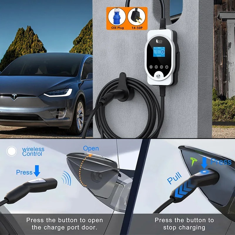 feyree Tesla EV Portable Charger 7.6KW 9.6KW 12KW With App Control-feyree