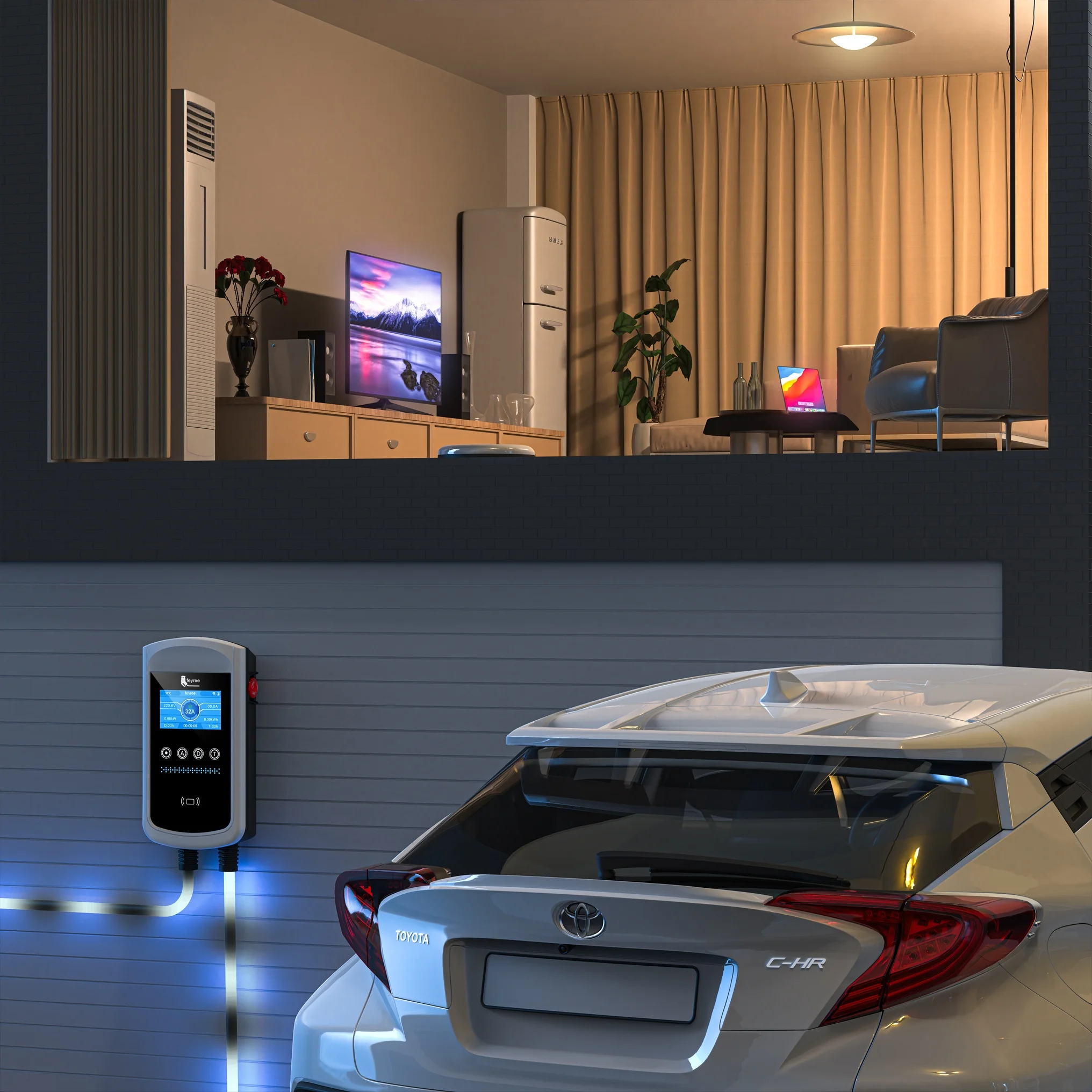Wallbox EV charger featuring Smart Load Balancing and an 80A current sensor to automatically prevent home circuit overload for maximum safety.
