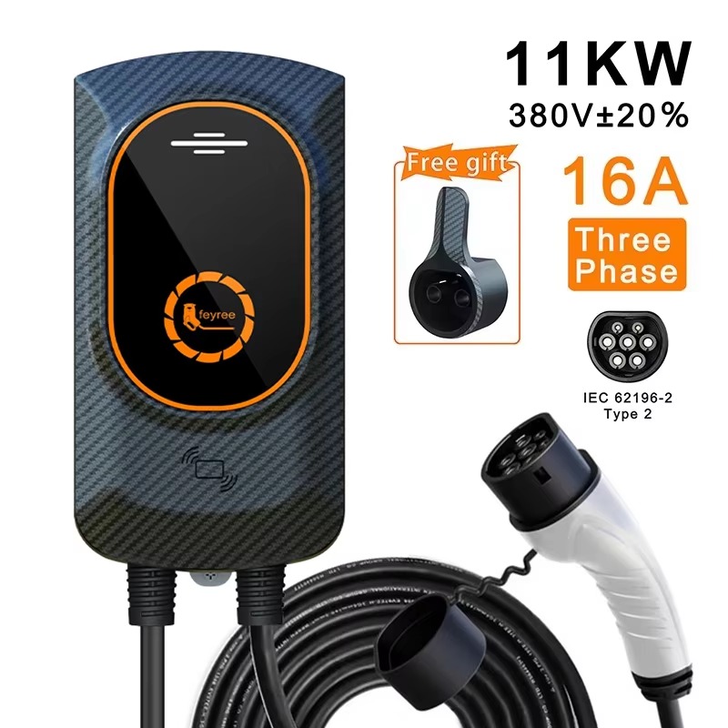 feyree EV Charger Type2 Cable 32A 7KW EVSE Wallbox Plug in and Charge