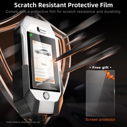 feyree Portable EV Charger 11kW 16A 3P Fast Charging Type2 Socket 4.3inch Touch Screen Design Smart WIFI APP Control AC Charger