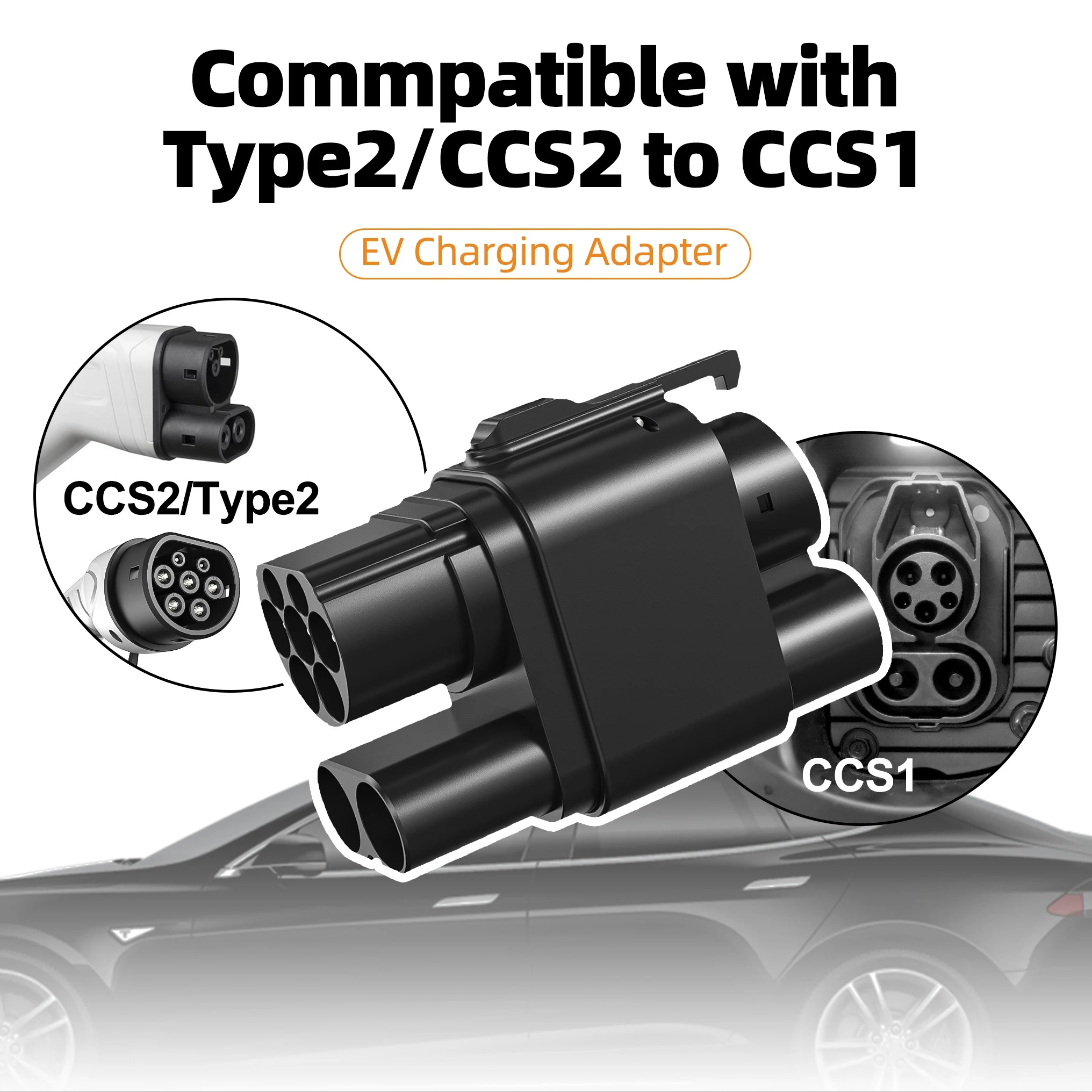 feyree CCS2 to CCS1 Adapter DC Fast EV Charging Adapter