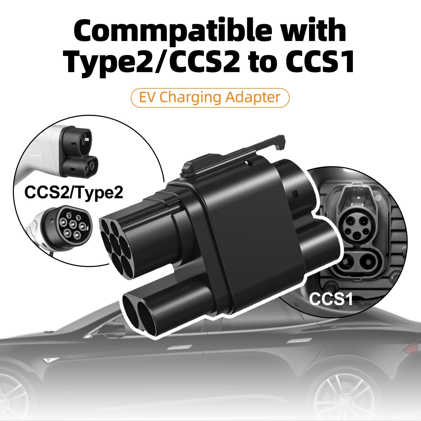 feyree CCS2 to CCS1 Adapter DC Fast EV Charging Adapter