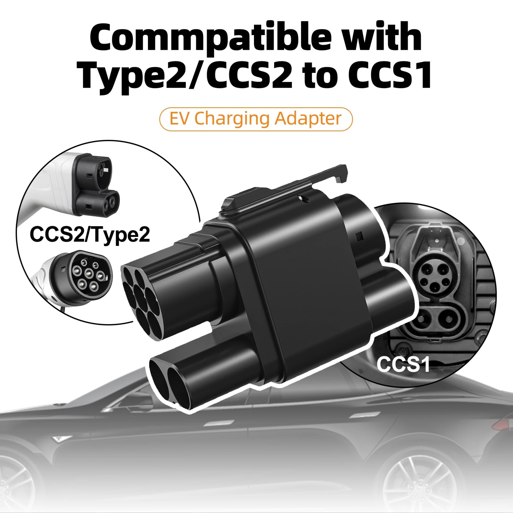 feyree CCS2 to CCS1 Adapter DC Fast EV Charging Adapter