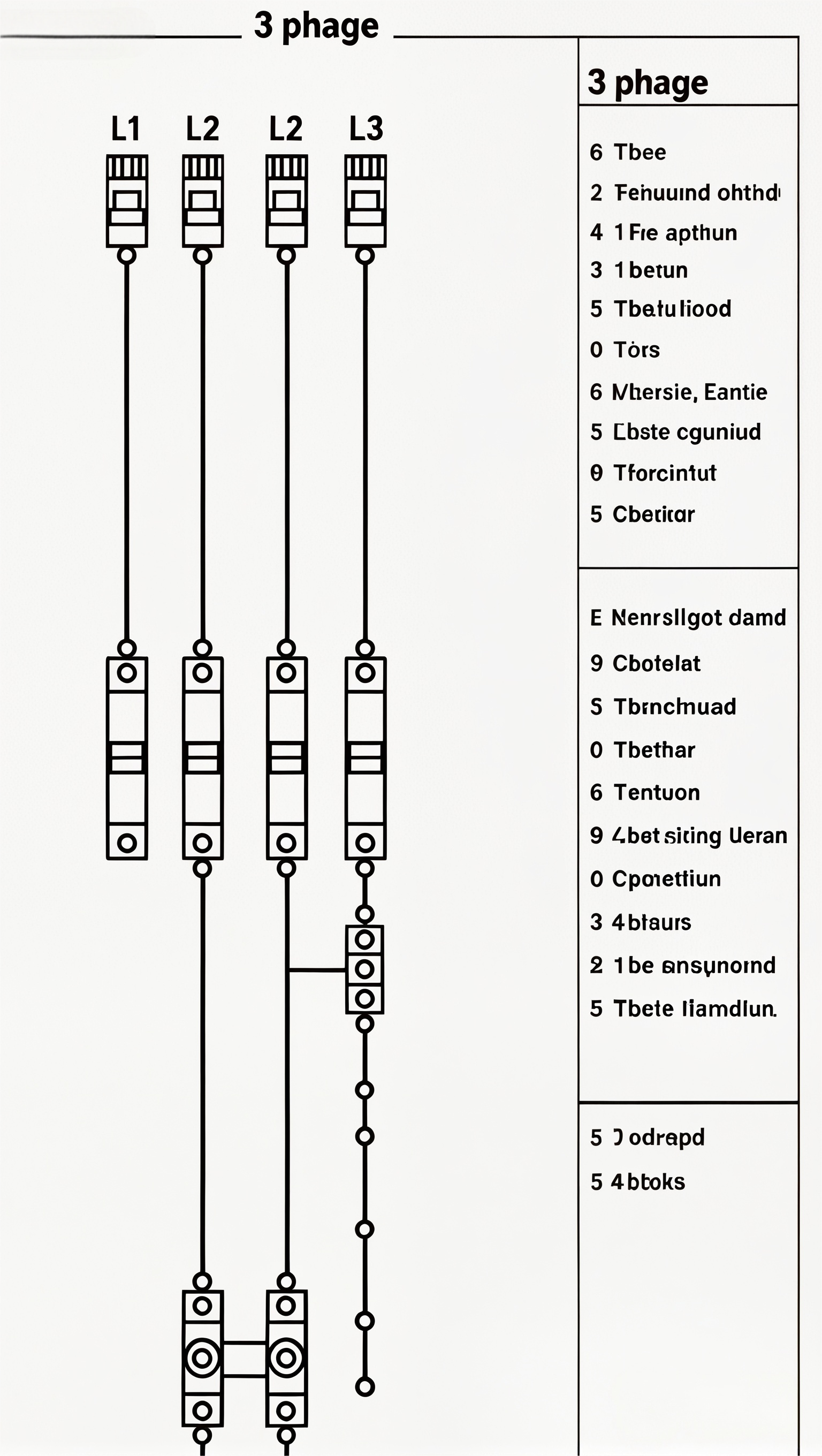 Three phase EV charger diagram